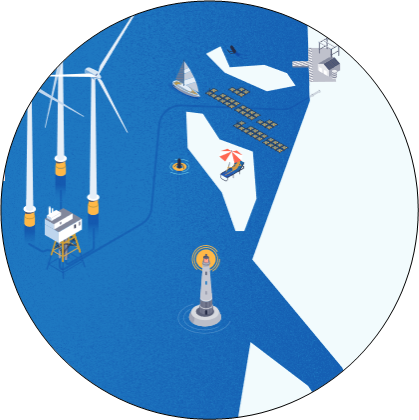 Infographie de la façade maritime