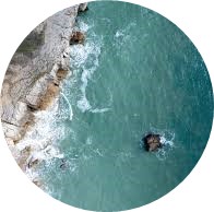 Vue du dessus de la côte