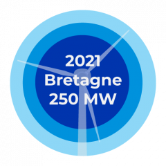en 2021 c'est 250 MW en Sud Bretagne