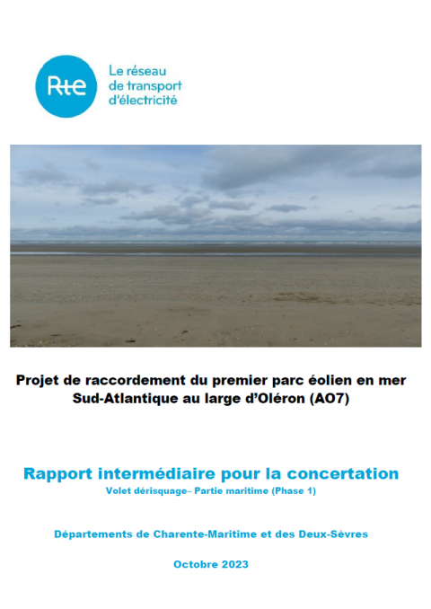 Couverture du rapport avec une photo de l'estran