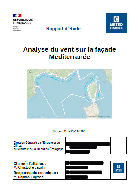 Page de couverture de l'étude montrant une carte de la façade Méditerranée