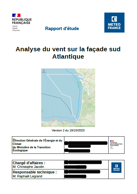 Page de couverture de l'étude montrant une carte de la façade SA