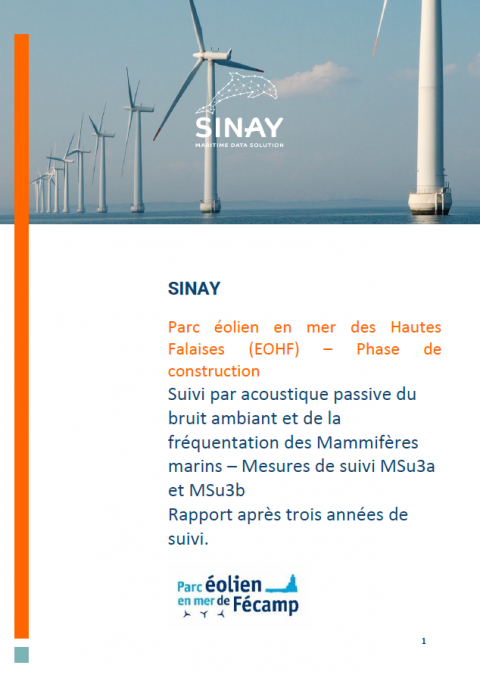 Couverture du rapport montrant des éoliennes en mer