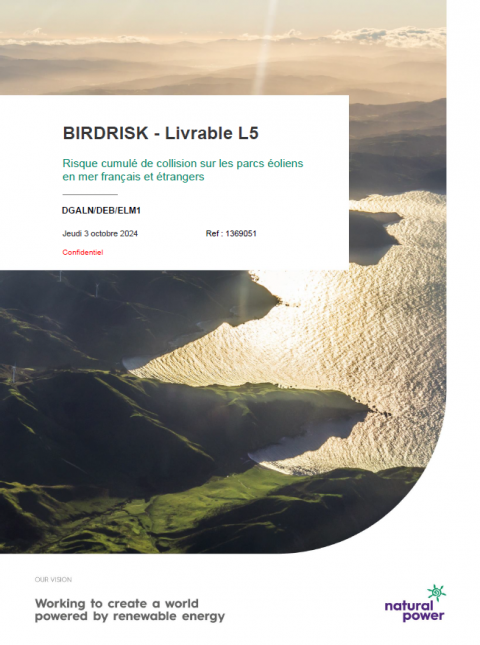 Page de couverture du rapport montrant un paysage littoral