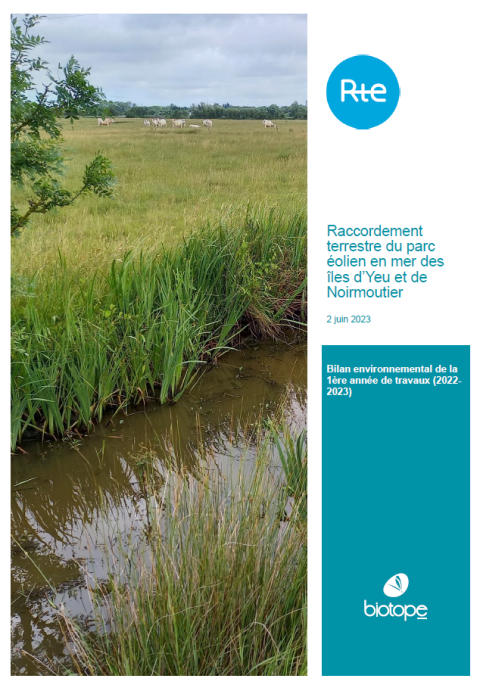 Page de couverture de l'étude montrant une zone humide