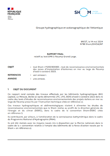 Première page du rapport