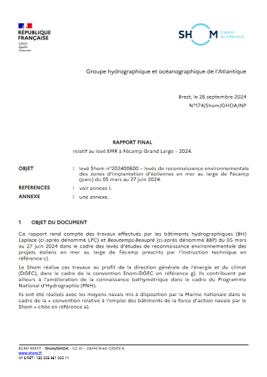 Première page du rapport