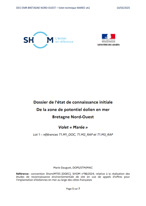 Page de couverture de l'étude