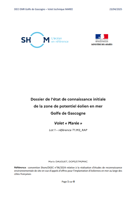 Page de couverture de l'étude