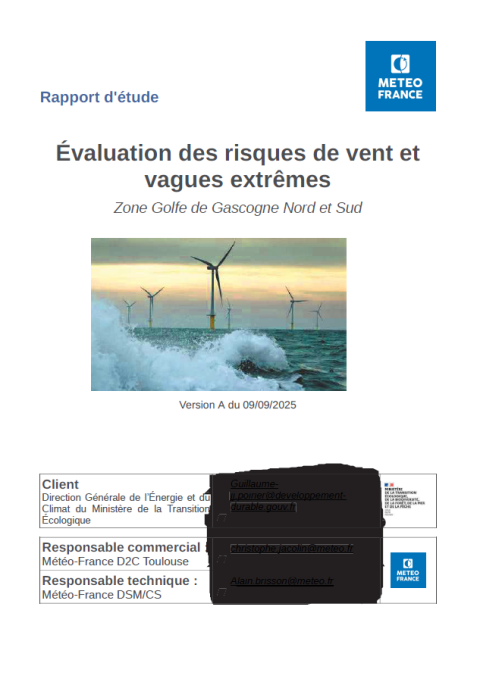 Page de couverture du document montrant des éoliennes en mer