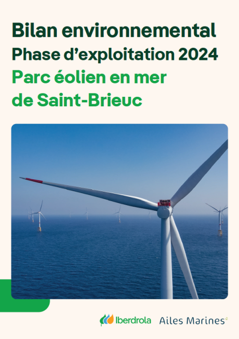 Page de couverture de l'étude montrant le parc éolien en mer de Saint-Brieuc