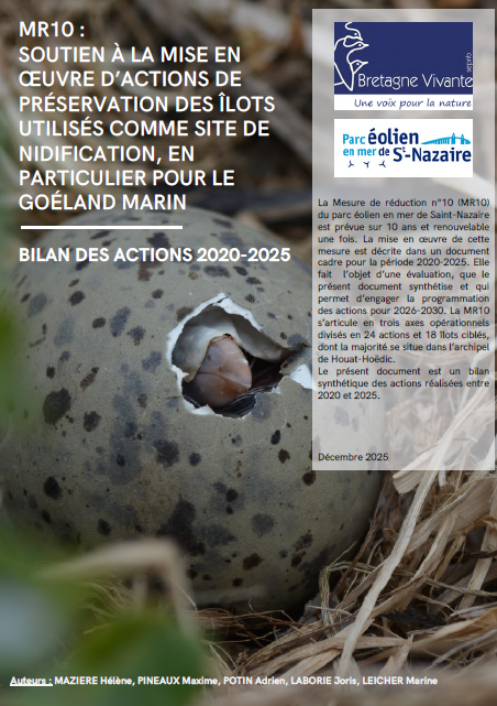 Couverture du rapport montrant un oeuf de goéland