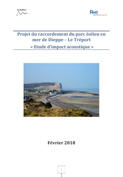 Couverture du rapport montrant le littoral au niveau de Dieppe