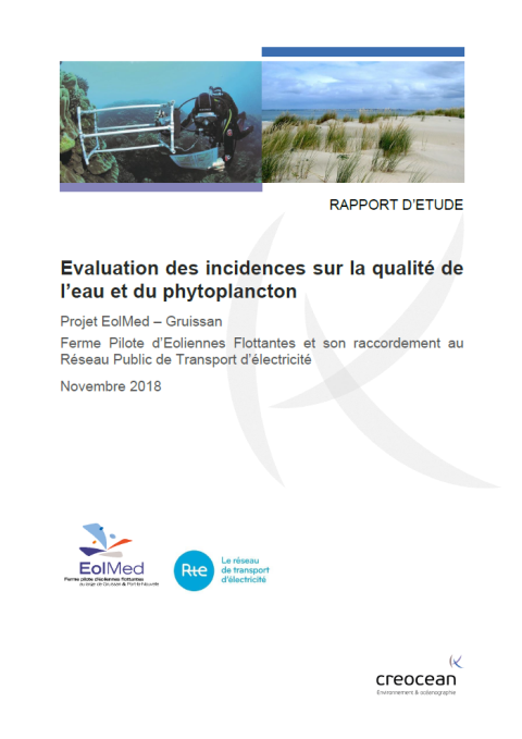 Couverture du rapport montrant un plongeur et la côte