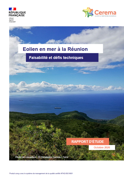Page de couverture de l'étude, vue sur l'île de la Réunion